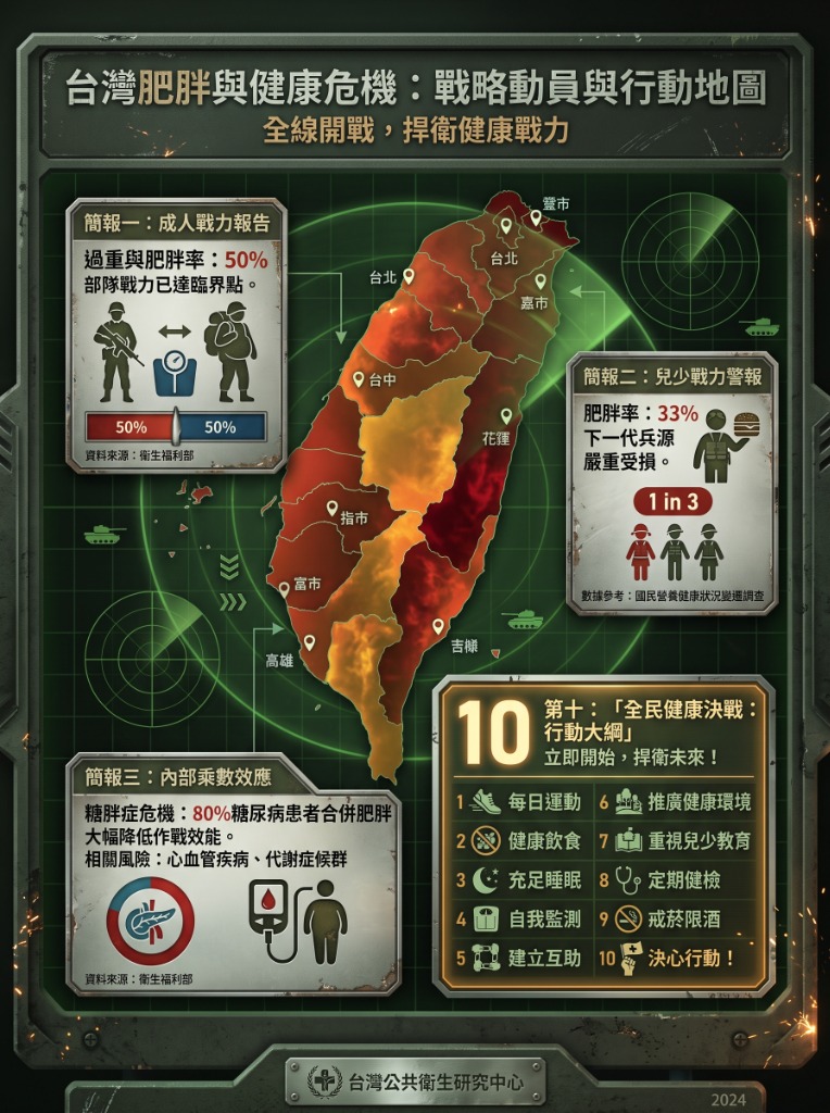 台灣健康與代謝危機：戰略動員行動地圖 - 衛生福利部數據